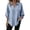 Light Blue, variant on Women's 3/4 Dolman Sleeve Tops Lightweight Thin Casual Collared V Neck Blouses Oversized Casual Curved Hem Solid Color Shirts XXL
