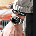 thumbnail image 2 of Reloj Hombre Inoxidable Fluorecente Resistente Agua 3 Bar Bs Correa Dorado-Xtellar negro, 2 of 3