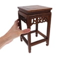 thumbnail image 3 of LOLIPPYY footrest small seat Wooden Bench Stool Dark Brown Storage Rack 1Pack for Homeowners Living Room, 3 of 6