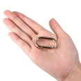 thumbnail image 3 of Uxcell 1.61 Inch Spring Oval Ring Round Snap Clip Trigger for Bag Purse Keychain, 6Pack Gold, 3 of 6