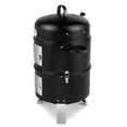thumbnail image 3 of Heavy Duty Vertical Steel Charcoal Smoker Black Double Layer BBQ Grill, 3 of 16