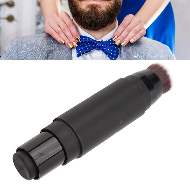 Trousse de Stylo Poudre pour Barbe, Stylo pour Moustache et Sourcils, Stylo de Coiffage de Barbier 2 en 1 Imperméable et Résistant à la Sueur pour Couvrir les Poils du Visage, Teinture pour Barbe pour Hommes