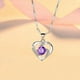 thumbnail image 1 of Collar para mujer, joyería para mujer, collar con colgante de corazón de clavícula de cristal eterno para mujer, pendientes para mujer, 1 of 4
