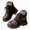 Z02-Brown, variant on WXFAZCVU Girls Ankle Boots Water Proof Leather Boots with Side Zipper & Lace Up for Kids Size 1