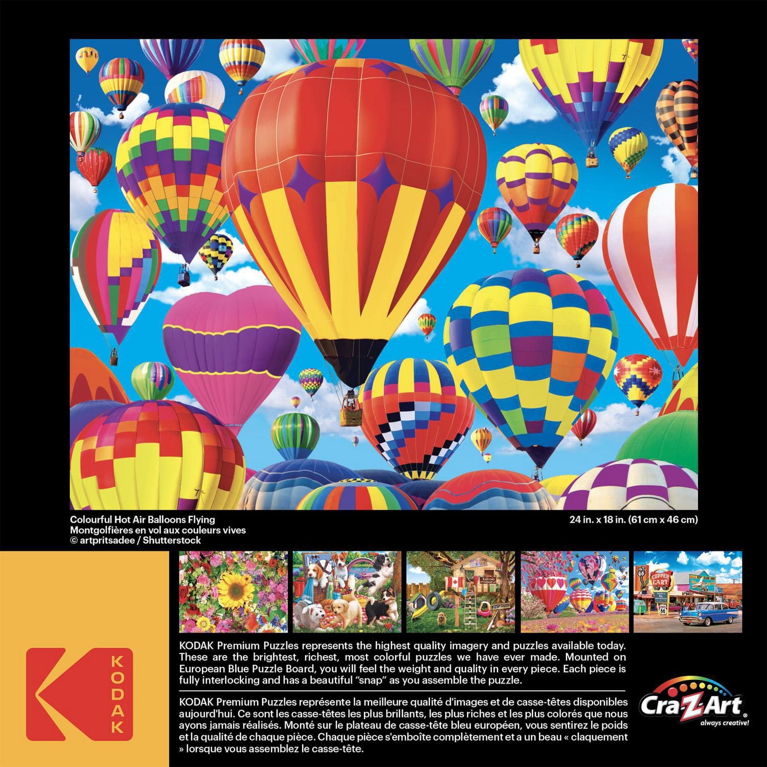 Puzzle Kodak 550 pièces - Montgolfières Casse-tête Kodak Prem 550 pièces