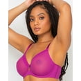 thumbnail image 3 of Sheer Mesh Full Coverage Unlined Underwire Bra - Cosmo Pink, 3 of 6