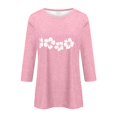 thumbnail image 2 of NAMTYQX Womens Blouses Dressy Casual 3/4 Sleeve Loose Fit Womens Tops Blouses for Women Dressy Casual Pink Size M, 2 of 3