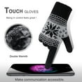 thumbnail image 2 of Winter Touch Screen Gloves Snow Flower Printing Keep Warm for Women and Men, 2 of 6