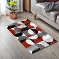 thumbnail image 3 of Vintage Mid-Century Door Mat 16x24 Inch Modern Abstract Geometric Red Gray Entryway Rug with Non-Slip Rubber, Front Door Rug Indoor Floor Mats for Living Room Bathroom Bedroom Home Office, 3 of 9