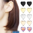 thumbnail image 3 of Hyasfey 1Pc Cartilage Ear Stud Stud Earring Electroplating Geometric Bright Luster Allergy Free Comfortable Decorative Gift Men Women Heart Shape Tragus Ear Stud Piercing Jewelry for Daily Wear, 3 of 8