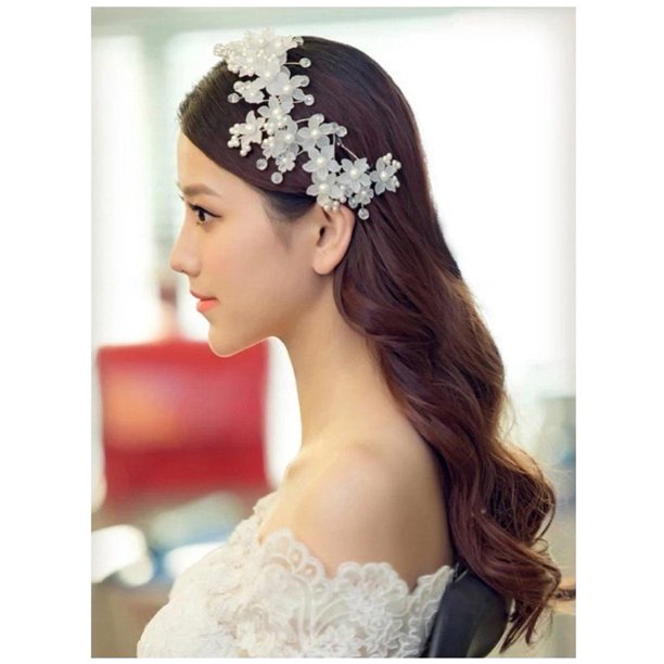 Accesorios para el cabello Faul Pearl Crystal Nupcial Boda Novias Flor hecha a mano Alambre Horquilla para el cabello Horquilla Cgtredaw multicolor Única para Mujer