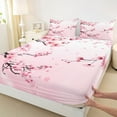 thumbnail image 3 of Manfei Chic Flowers Sakura Full Size Sheets 4-Piece for Teens Adults,Cherry Blossoms Breathable Bed Sheets,Japanese Style Lightweight Sheet Sets,Super Cozy Room Decor, 3 of 7