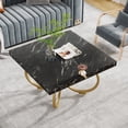 thumbnail image 4 of Tribesigns Storage Square Faux Marble Coffee Table, Black, 4 of 7