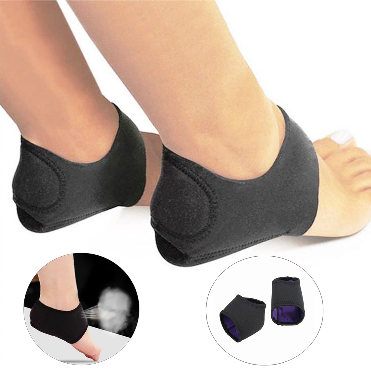 1 Pair Wraps Plantar Socks Fasciitis Therapy Relieve Heel Support Pain ...