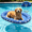 Blue, variant on Pet Inflatable Dog Pool Float, Bone Shaped Floating Raft for Small Medium Large Dogs, 35x25 Inch Pet Float for Hot Weather