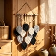 thumbnail image 6 of Leodye 1PCS Leaf Macrame Wall Hanging Tapestry, Hand Woven Wall Art Decor for Bedroom and Living Room Interior -15.7*26.7IN, 6 of 7