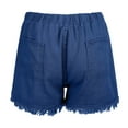 thumbnail image 4 of Ketyyh-chn99 Denim Shorts for Women Jean Shorts Casual Summer Denim Shorts Mid Waist Ripped Shorts Blue,S, 4 of 5