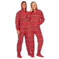 thumbnail image 1 of Footed Pajamas - Nordic Christmas Adult Hoodie Fleece One Piece - Adult - Medium Plus/Wide (Fits 5'8 - 5'11"), 1 of 5