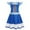 A03627-Judy, variant on Benylio Girls Blue Fantasy Costume with 3D Zipper Print Dress Short Ruffle Sleeves and A-Line Skirt Outfits for 5-6 Years