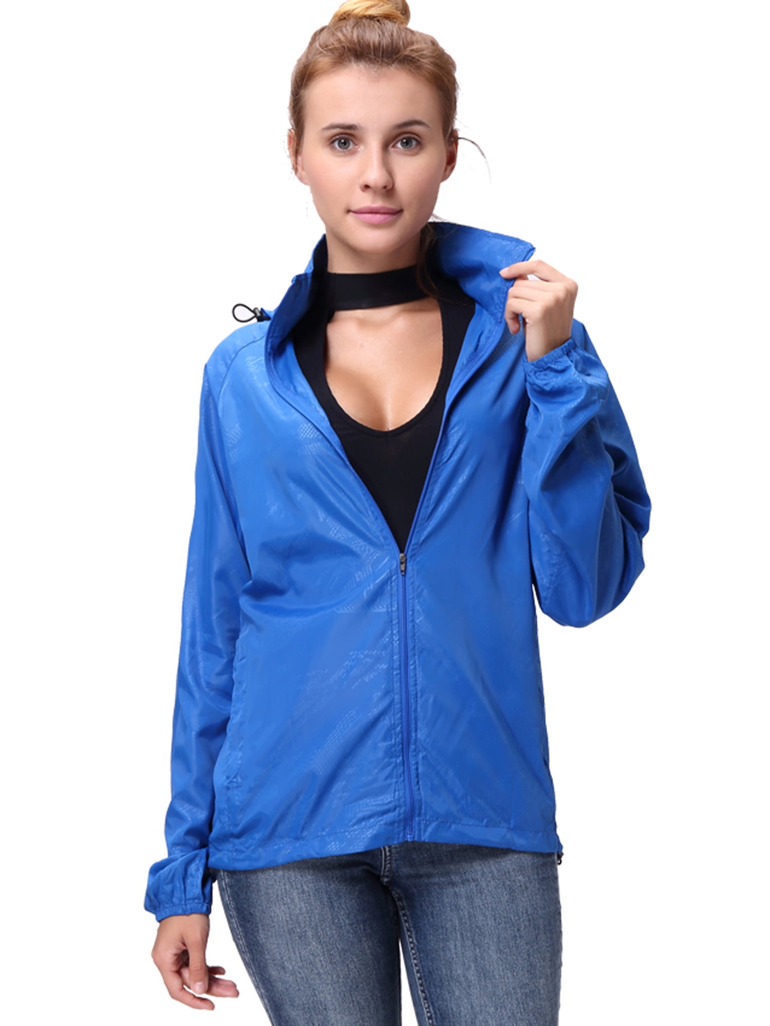Dodoing - DODOING Men's and Women's Front-Zip Hooded Rain Jacket Ultra ...