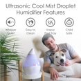 thumbnail image 2 of Humidificador de aire Crane Droplet Ultrasonic 1.9L para dormitorio blanco, 2 of 8