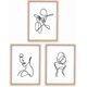 thumbnail image 1 of No Frames Minimalist Line Wall Art Decor Abstract Woman's Body Shape Picture Frame Collage Set Modern Poster Print Artwork For Home Bedroom, 1 of 4