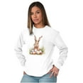 thumbnail image 4 of Vintage Easter Bunny With Eggs Women's Long Sleeve T Shirt Brisco Brands S, 4 of 5