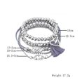 thumbnail image 2 of Juego de pulseras, 5 piezas, pulsera creativa retro europea y americana con borlas de amor huecas y cuentas de loto, 2 of 5