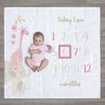 thumbnail image 4 of Gerber Baby Girl Milestone Blanket & Frame Set, 2-Piece, White Safari, 4 of 7