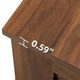 thumbnail image 2 of Dextrus Coffee Table with Storage, Square Wood Farmhouse Coffee Table with Barn Door for Living Room, Walnut, 2 of 7