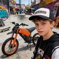thumbnail image 2 of SYX MOTO SPRK Peak 5500W 60V/27AH Electric Off-Road Bike for Teens & Adults, Black/Orange, 2 of 5