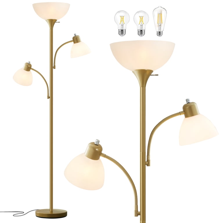 ANTLUX 3 Globe Mid Century Floor Lamp, Modern Standing Lamp With PC...