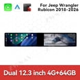 thumbnail image 3 of ZWNAV Dual 12.3 inch Screen Car Radio For Jeep Wrangler Rubicon 2018-2026 Android GPS Navigation Multimedia Video Player Stereo Receiver Head Unit, 3 of 15