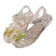 thumbnail image 6 of Viluyesy Girls Jelly Sandals Transparent Crystal Princess Sandals with Bow Detail, Non-Slip Summer Beach Shoes for Toddlers & Kids Yellow Size 13, 6 of 7