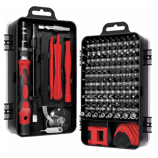 Kit De Desarmador Herramientas Reparo Precisión BLOOSOM 115 En 1 Negro/Rojo