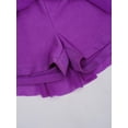 thumbnail image 6 of Haitryli Kids Girls Athletic Dance Skirt Glittery Rhinestones Gymnastics Ice Skating Builtins Swirl Flow Skirt Purple 14, 6 of 7