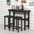thumbnail image 2 of Innovaze 3-Piece Outdoor Patio Bar Set with Stools, HDPE Weather Resistant High Top Bistro Table and Chairs for Poolside, Garden, Backyard, 2 of 6