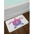thumbnail image 2 of Turtle Bath Mat, Totem Animal Motifs Vortex Circle and Triangle Shapes on the Shell, Plush Bathroom Decor Mat with Non Slip Backing, 29.5" X 17.5", Multicolor, by Ambesonne, 2 of 2