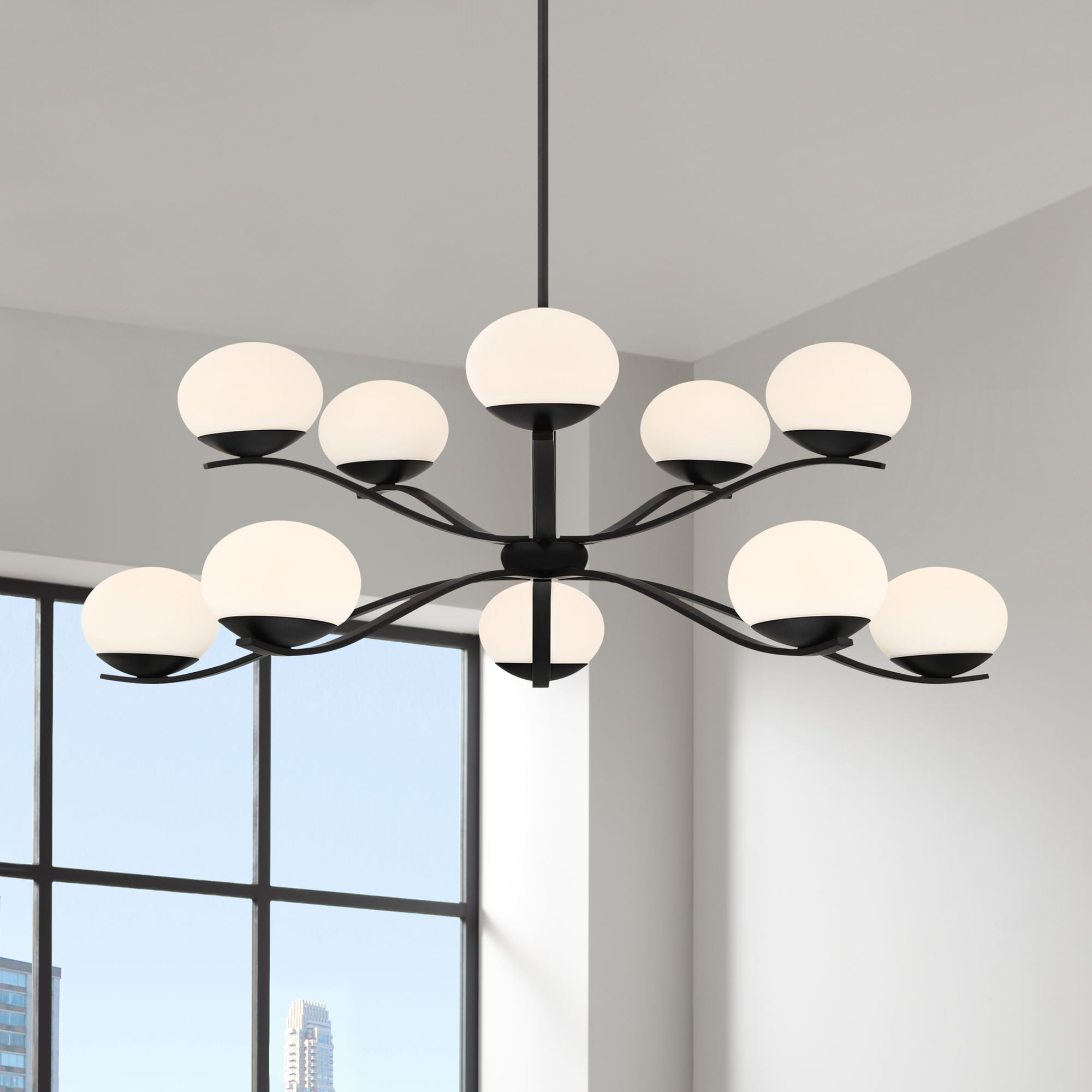Possini Euro Janae Gold Sputnik Chandelier – 12-Light Crystal Ball Fixture For Dining Room & Kitchen Island 2 thumbnail image
