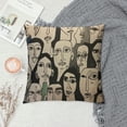 thumbnail image 2 of GOSMITH  Human Faces Throw Pillow Case Cushion Covers Abstract Line Art Texture with Hand Drawn  for Couch Bed Sofa Car Waist, 2 of 5