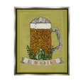 thumbnail image 5 of Stupell Industries All You Need Is Beer Floral Pattern Stein Mug Graphic Art Luster Gray Floating Framed Canvas Print Wall Art, Design by Valentina Harper, 5 of 5