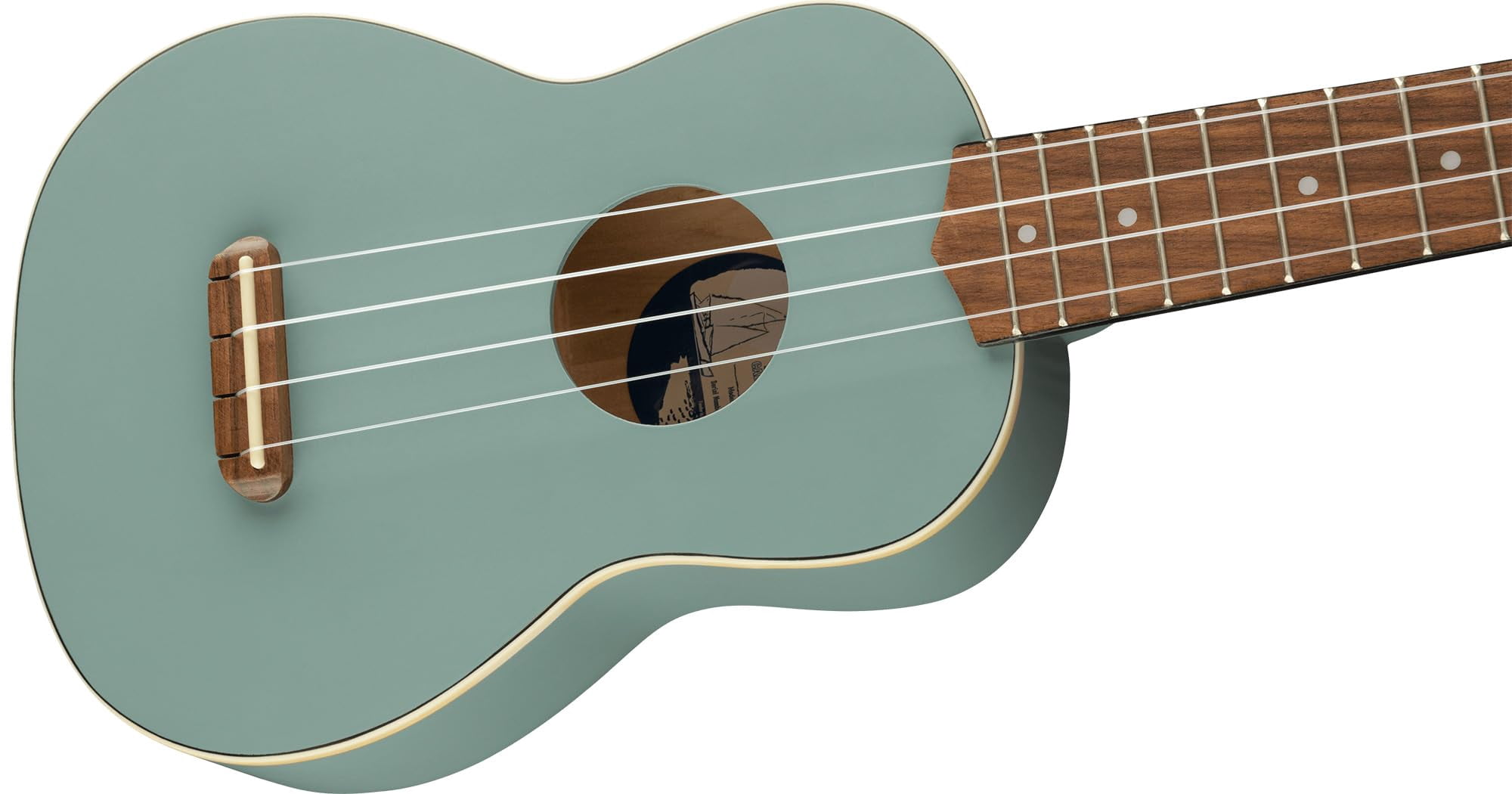 Fender Venice Soprano Ukulele - Sonic Gray Bundle with Gig Bag, Tuner, and Austin Bazaar Instructional Video