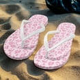thumbnail image 3 of Psesaysky Stylish Pink Leopard Print Beach Sandals for Women Girls Indoor Outdoor Soft Comfortable Flip-Flops Shower Shoes, 3 of 7