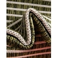 thumbnail image 3 of Unique Loom Outdoor Modern Collection Area Rug - Tambor (4' Round Green/Ivory), 3 of 6