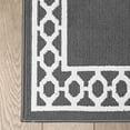 thumbnail image 6 of Washable Skid-Resistant Runner Rug, Trellis Border , Dark Grey and White , 26" x 45"/26" x 60", 6 of 9