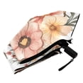 thumbnail image 5 of Wolf with Flowers Leaves Watercolor All Weather Umbrella Triple Folding Parasol 6 Ribs UV Protection Portable, 5 of 8