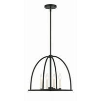 ABB-3004-BK Crystorama Lighting Abbott - 4 Light Chandelier-Black Finish