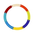 thumbnail image 4 of Kit de construcción de 8 vías de tren de madera, juguete educativo para el aprendizaje de habilidades motoras, curvado 43cm, 4 of 9