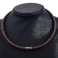 thumbnail image 2 of Gargantilla de cuero para hombre, collar de cadena de cuerda trenzada A, 2 of 2