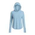 thumbnail image 7 of Amzcrzy 2026 Sun Protection Clothing Women Lightweight Upf 50+ Breathable Sun Shirts with Hoodie Long Sleeve UV Shirt with Thumb Holes for Hiking, Running, And Outdoor Sports Light Blue S, 7 of 7